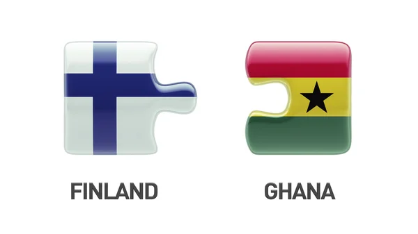 Finlandia Ghana Puzzle Concept — Foto de Stock