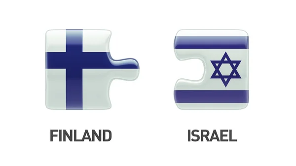 Finland Israël puzzel Concept — Stockfoto