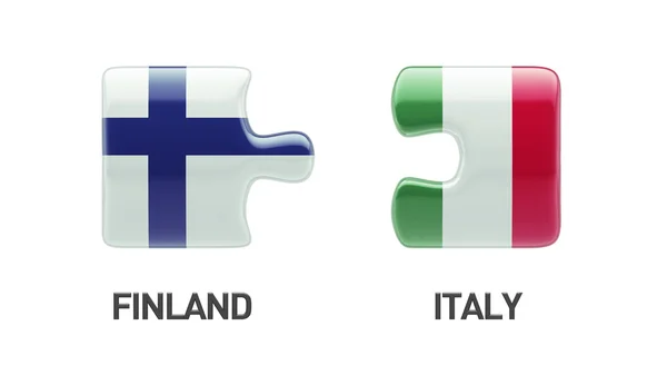 Finland Italien pussel koncept — Stockfoto