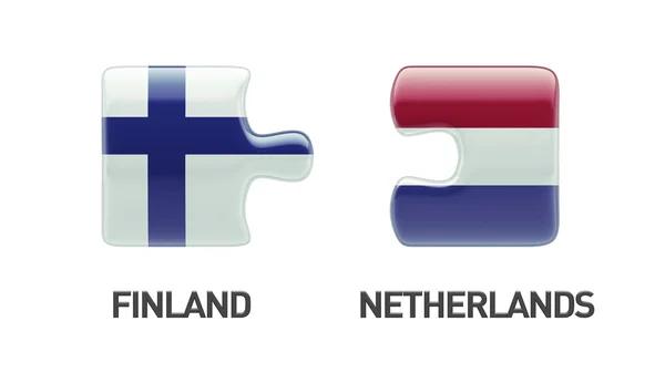 Finlandia Paesi Bassi Puzzle Concept — Foto Stock