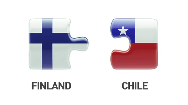 Финляндия Chile Puzzle Concept — стоковое фото