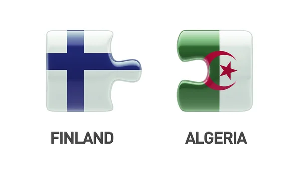 Finland Algeriet pussel koncept — Stockfoto