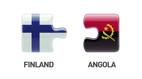 Finlandia Angola Puzzle Concept — Foto Stock