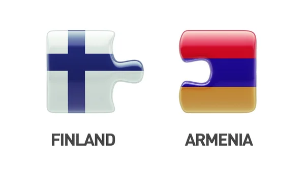 Armenia finland puzzle-konzept — Stockfoto