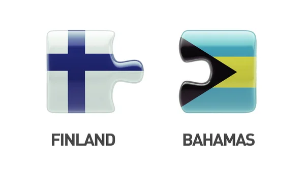 Bahamas Finlandia Puzzle Concepto — Foto de Stock