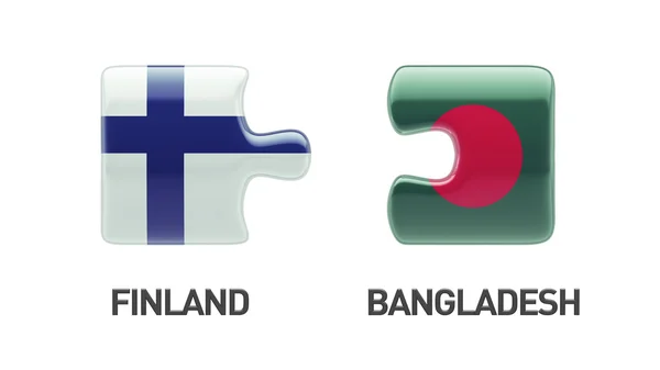 Bangladesh Finland puzzel Concept — Stockfoto