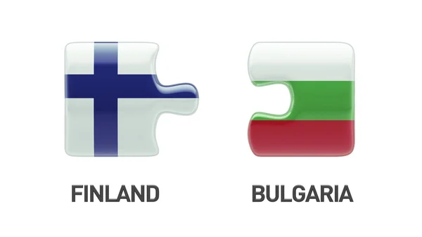 Bulgaria Finlandia Puzzle Concepto — Foto de Stock