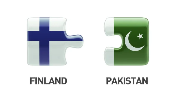 Pakistan Finland  Puzzle Concept — Stock Photo, Image