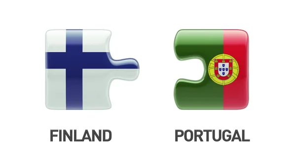 Portugal Finland puzzel Concept — Stockfoto