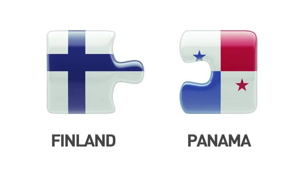 Panama Finland  Puzzle Concept — Stock Photo, Image