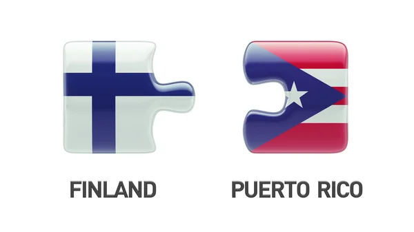 Puerto Rico Finland puzzel Concept — Stockfoto