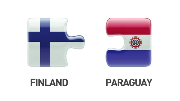 Paraguay Finlande Puzzle Concept — Photo