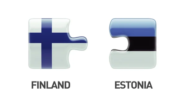 Estonia Finlandia Puzzle Concepto — Foto de Stock