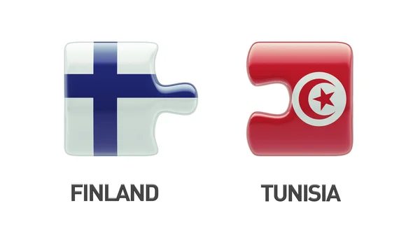 Tunesië Finland puzzel Concept — Stockfoto