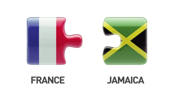 França Jamaica Puzzle Concept — Fotografia de Stock