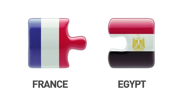 フランス エジプト パズル コンセプト — ストック写真