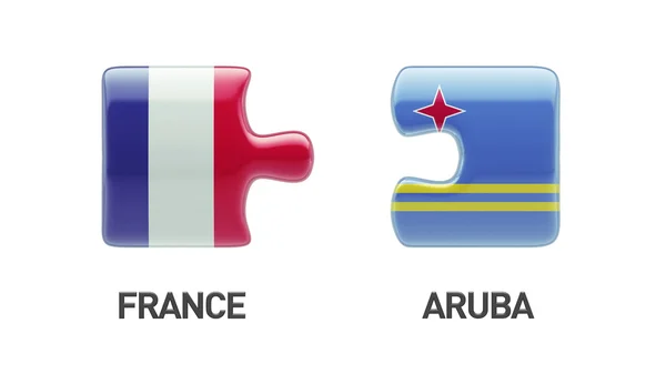 Aruba Francji logiczne pojęcia — Zdjęcie stockowe