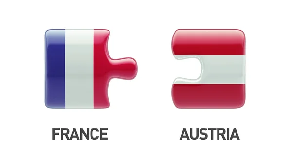 Ausztria Franciaország nehézség koncepció — Stock Fotó