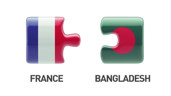 Bangladesh Frankrijk puzzel Concept — Stockfoto