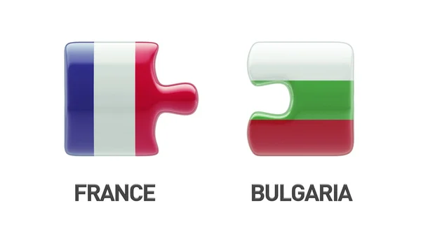 Bulgarien Frankrig Puslespil Concept - Stock-foto