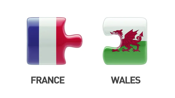 Wales França Puzzle Concept — Fotografia de Stock