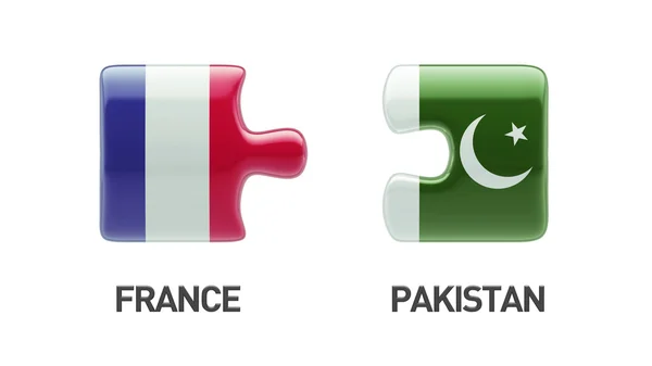 Pakistan frankreich puzzle konzept — Stockfoto