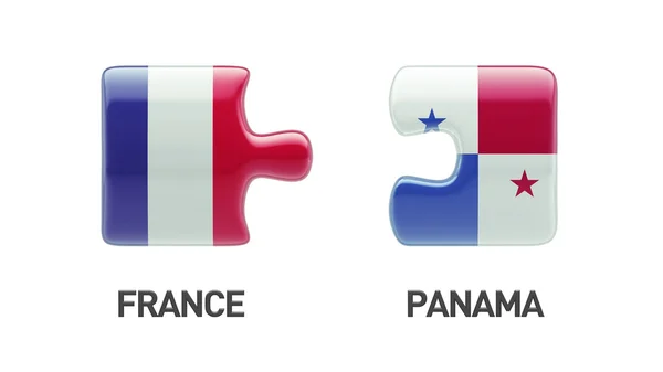 Panama Fransa bulmaca kavramı — Stok fotoğraf