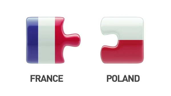 Pologne France Puzzle Concept — Photo