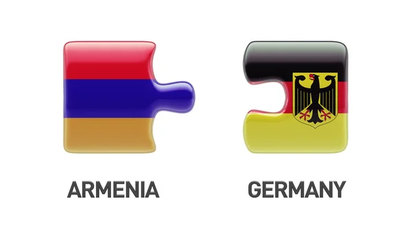 Armenien deutschland puzzle konzept — Stockfoto