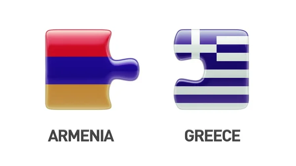 Armenië Griekenland puzzel Concept — Stockfoto