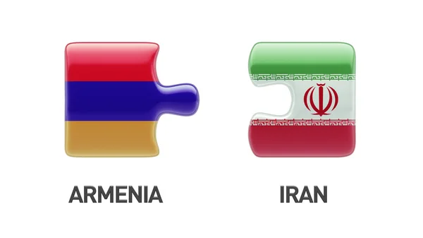 Armenië Iran puzzel Concept — Stockfoto