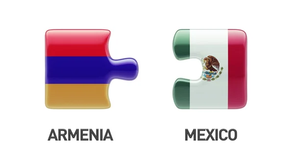 Armenia Mexico Armenia  Puzzle Concept — Stock Photo, Image