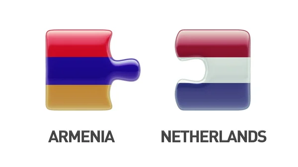 Armenia Netherlands  Puzzle Concept — Stock Photo, Image