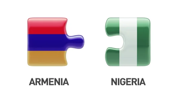 Armenia Nigeria Puzzle Concepto — Foto de Stock