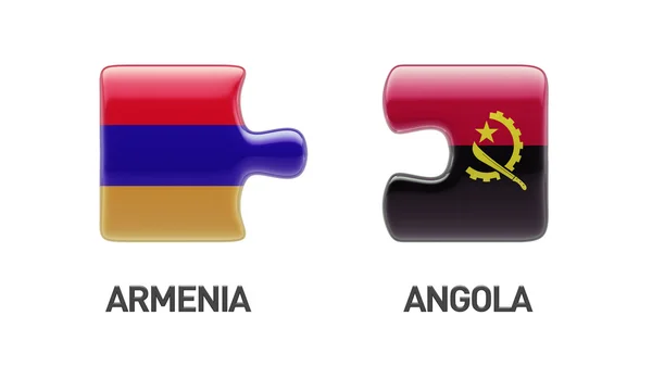 Concetto di Puzzle di Armenia Angola — Foto Stock