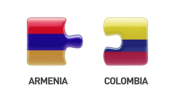 Arménie Kolumbie logická koncepce — Stock fotografie