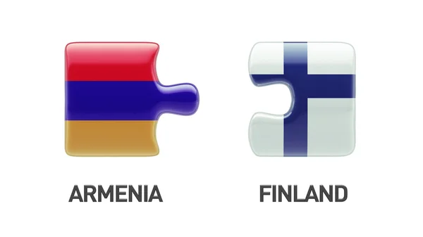 アルメニア フィンランド パズル コンセプト — ストック写真