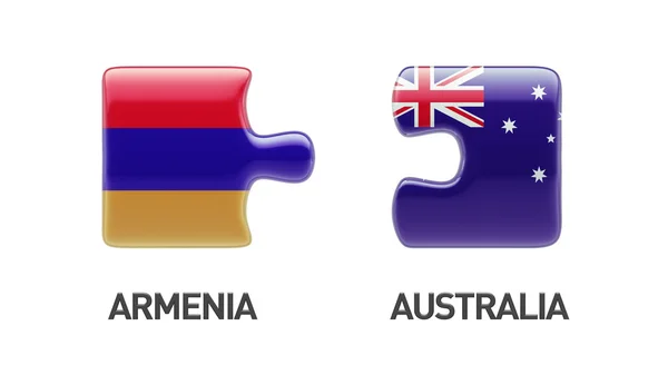 Australia Armenia  Puzzle Concept — Stock Photo, Image