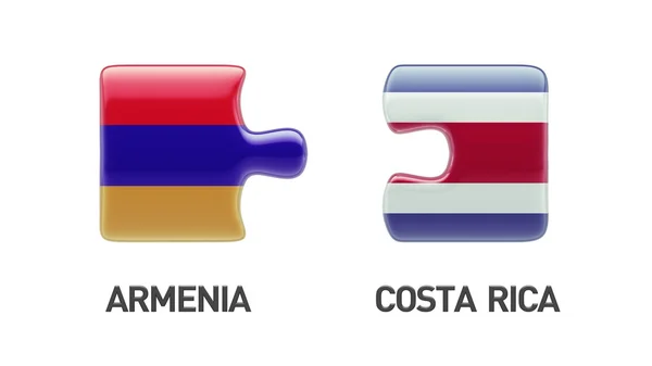 Costa Rica Armenia Puzzle Concepto — Foto de Stock