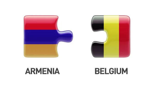 Belgien Armenien Puzzle-Konzept — Stockfoto