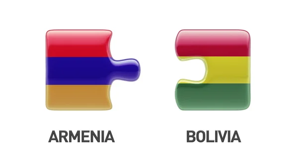 Bolivien Armenia Puzzle-Konzept — Stockfoto