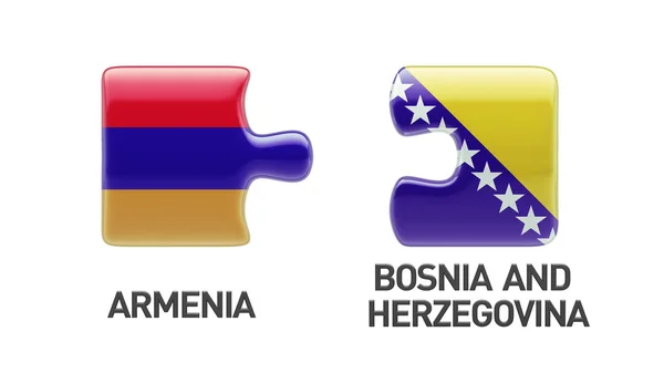 Bosnien und Herzegowina Armenien Puzzle-Konzept — Stockfoto