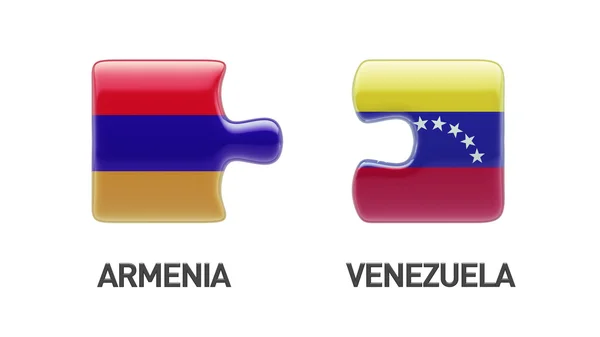 ベネズエラ アルメニア パズル コンセプト — ストック写真