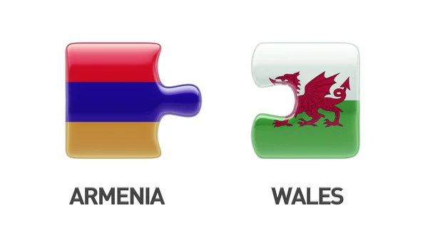 Wales Armenia  Puzzle Concept — Stock Photo, Image