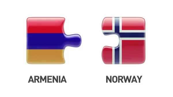 Noruega Armenia Puzzle Concept — Fotografia de Stock