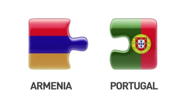 Portogallo Armenia Puzzle Concept — Foto Stock