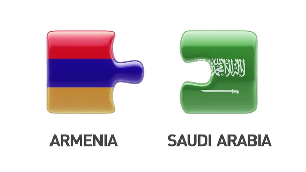 Szaúd-Arábia Örményország nehézség koncepció — Stock Fotó