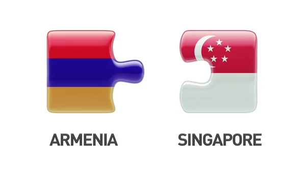 新加坡亚美尼亚拼图概念 — 图库照片