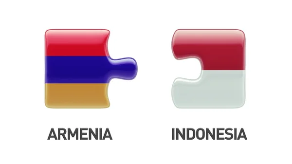 Concetto di Puzzle di Armenia Indonesia — Foto Stock