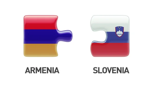 Eslovenia Armenia Puzzle Concepto — Foto de Stock